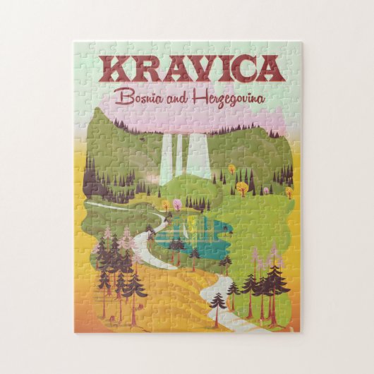 Puzzle Cascades de Kravica Bosnie-Herzégovine (Vertical)