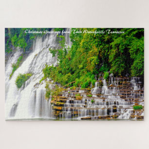 Puzzle Cascades jumelles Tennessee.Noël salutations