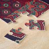 Puzzle Cashmere Paisley Silk : Patchwork Vintage Abstrait (Côté)