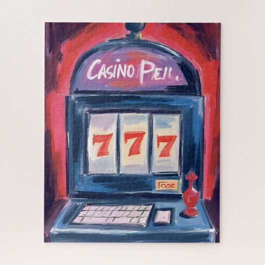 Puzzle Casino Slot Machine Painting (Vertical)