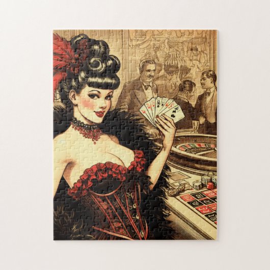 Puzzle Casino vintage fille (Vertical)