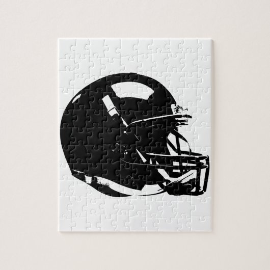 Puzzle Casque noir blanc Pop Art Football (Vertical)