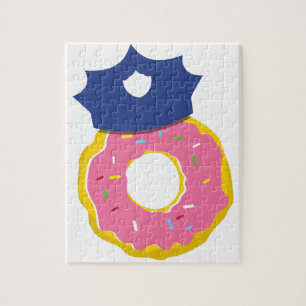 Puzzle casquette de policiers de beignet
