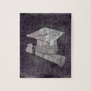 Puzzle Casquette d'obtention du diplôme sur le papier