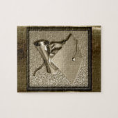 Puzzle Casquette et diplôme d'or sur l'or (Horizontal)