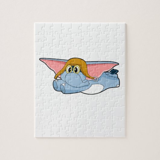 Puzzle Casquette pilote éléphant (Vertical)