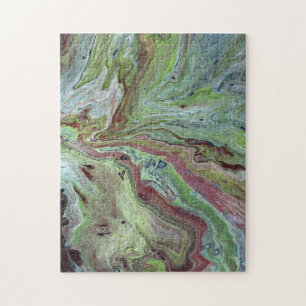 Puzzle Casse-tête abstrait vert sauvage Zesty 2