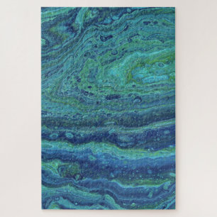 Puzzle Casse-tête abstrait Wabash 3 Cool Blue Green