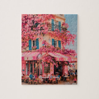 Puzzle Casse-tête Café Fleur Rose – Paradis Fleuri en Ros