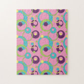 Puzzle Casse-tête Cercles Rose Funky (Vertical)