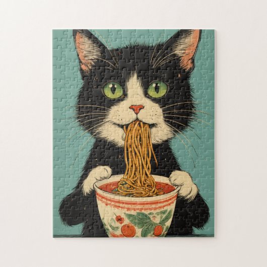 PUZZLE CASSE-TÊTE CHAT SMOKING RAMEN (Vertical)