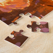 Puzzle Casse-tête Coucher de Soleil en Fleurs (Côté)