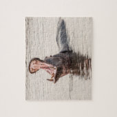 Puzzle Casse-tête de bâillement d'hippopotame (Vertical)