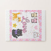 Puzzle casse-tête de chats mignons  (Horizontal)