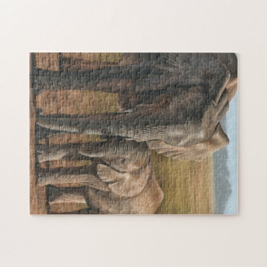 Puzzle Casse-tête de conception d'éléphant (Horizontal)