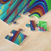 Puzzle casse-tête de déversement d'huile bleue (Côté)