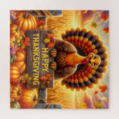 Puzzle Casse-tête de dinde de Thanksgiving joyeux (Horizontal)