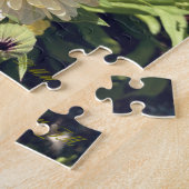 Puzzle Casse-tête de fleur jaune joyeuse. (Côté)