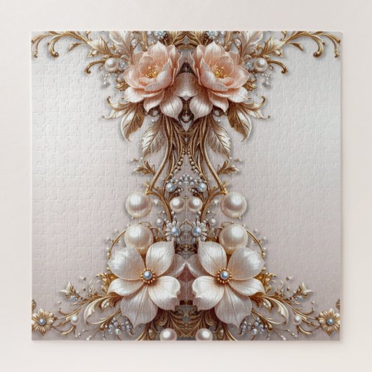 Puzzle Casse-tête de fleurs roses et blanches (Vertical)