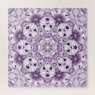 Puzzle Casse-tête de fleurs violettes élégantes