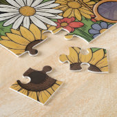 Puzzle Casse-tête de la fourgonnette rétro Peace & Love 7 (Côté)