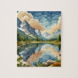 Puzzle Casse-tête de la montagne rocheuse