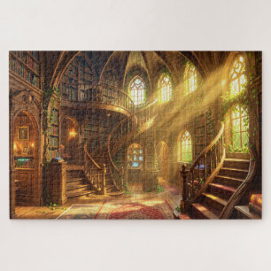Puzzle Casse-tête de l'évasion de la bibliothèque mystiqu