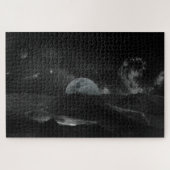 Puzzle casse-tête de l'univers lune (Horizontal)