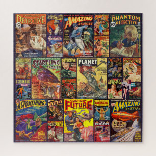 PUZZLE CASSE-TÊTE DE MAGAZINES DE L'ÂGE D'OR VINTAGE