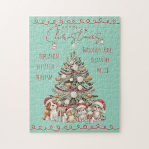 Puzzle Casse-tête de Noël à l'aquarelle pour famille avec