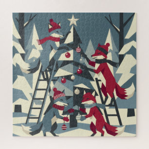 Puzzle Casse-tête de Noël de la famille Fox I