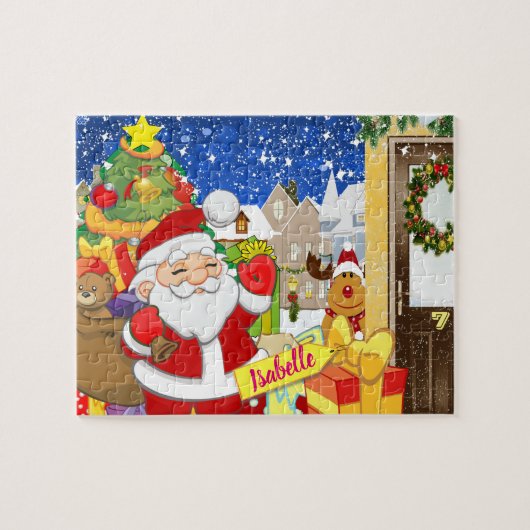 Puzzle Casse-tête de Noël personnalisée par cru (Horizontal)