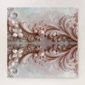Puzzle Casse-tête de perle ornée rose et de fleurs (Horizontal)