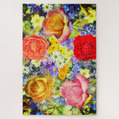 Puzzle Casse-tête de roses et de fleurs de ressort (Vertical)