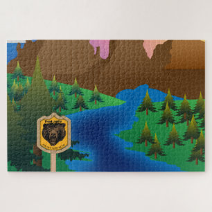 Puzzle casse-tête de scène de "Forêt Nationale"