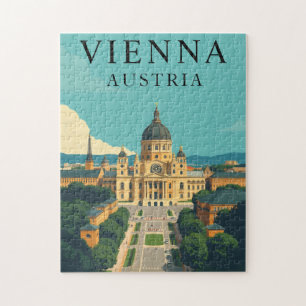 Puzzle Casse-tête de voyage vintage à Vienne Autriche