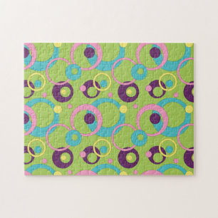 Puzzle Casse-tête des cercles verts funky
