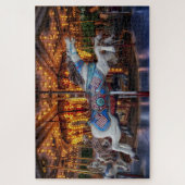 Puzzle casse-tête des chevaux de carrousel (Vertical)