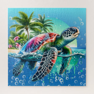 Puzzle Casse-tête difficile de tortue de mer fantaisiste