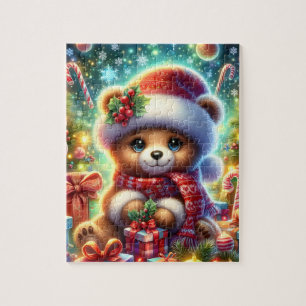 Puzzle Casse-tête d'ours en peluche de Noël