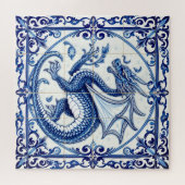 Puzzle casse-tête dragon de lune saphir (Horizontal)