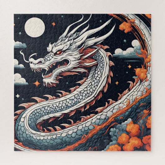 Puzzle casse-tête dragon de nuit (Vertical)