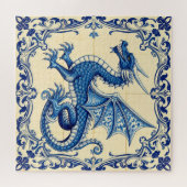 Puzzle casse-tête dragon du ciel saphir (Horizontal)