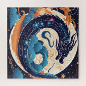 Puzzle casse-tête dragon lunaire (Horizontal)