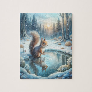 Puzzle Casse-tête Écureuil d'Hiver