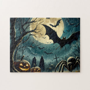 Puzzle Casse-tête effrayant de cimetière d'Halloween - 25