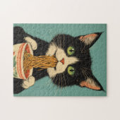 PUZZLE CASSE-TÊTE EN FORME DE CHAT SMOKING RAMEN (Horizontal)