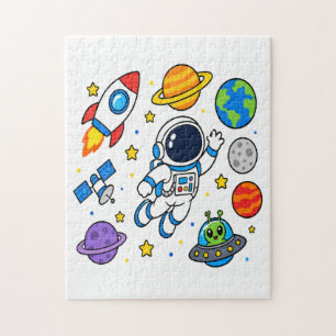 Puzzle Casse-tête Enfant Espace Astronaute Mignon