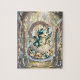 Puzzle Casse-tête fantastique de bébé dragon mignon qui é