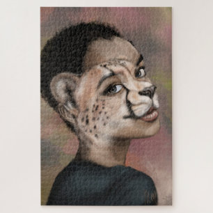 Puzzle Casse-tête Femme Guépard